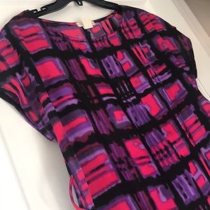 Pink, Purple & Black Mini Dress
